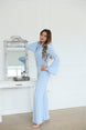 Office Lady Wide Leg Long Flare Sleeve Jumpsuit