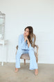 Office Lady Wide Leg Long Flare Sleeve Jumpsuit