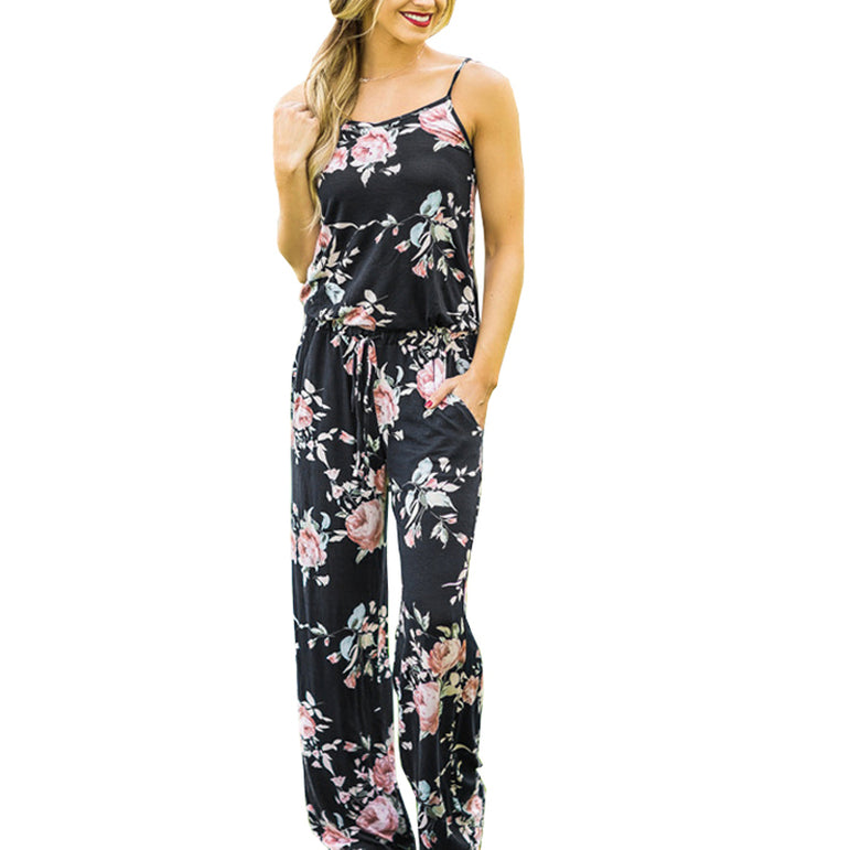 Rompers Boho Style Floral Print Jumpsuit