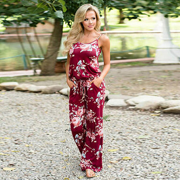 Rompers Boho Style Floral Print Jumpsuit