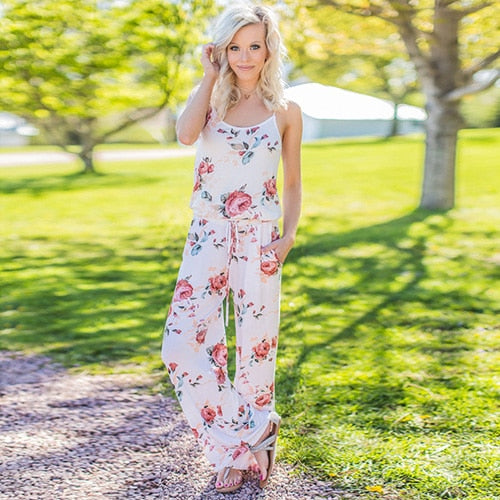 Rompers Boho Style Floral Print Jumpsuit