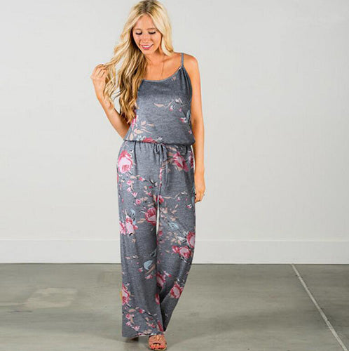 Rompers Boho Style Floral Print Jumpsuit