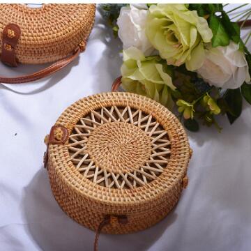 Crossbody Round Straw Shoulder Messenger Handmade HandBags