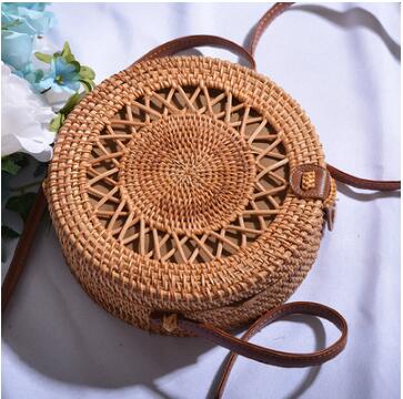 Crossbody Round Straw Shoulder Messenger Handmade HandBags