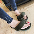 Faux Fur Warm Shoes Woman Home Slippers