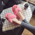 Faux Fur Warm Shoes Woman Home Slippers