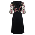 Casual Floral Short Sleeve Women Applique Dress