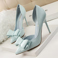 Hollow Pointed Sweet Bowknot High Heel