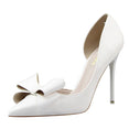 Hollow Pointed Sweet Bowknot High Heel