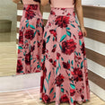 Casual Vintage Floral Print Patchwork Long Dress
