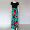 Casual Vintage Floral Print Patchwork Long Dress