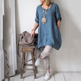 Casual Short Sleeve Linen Cotton Dress