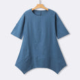 Casual Short Sleeve Linen Cotton Dress