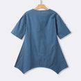 Casual Short Sleeve Linen Cotton Dress