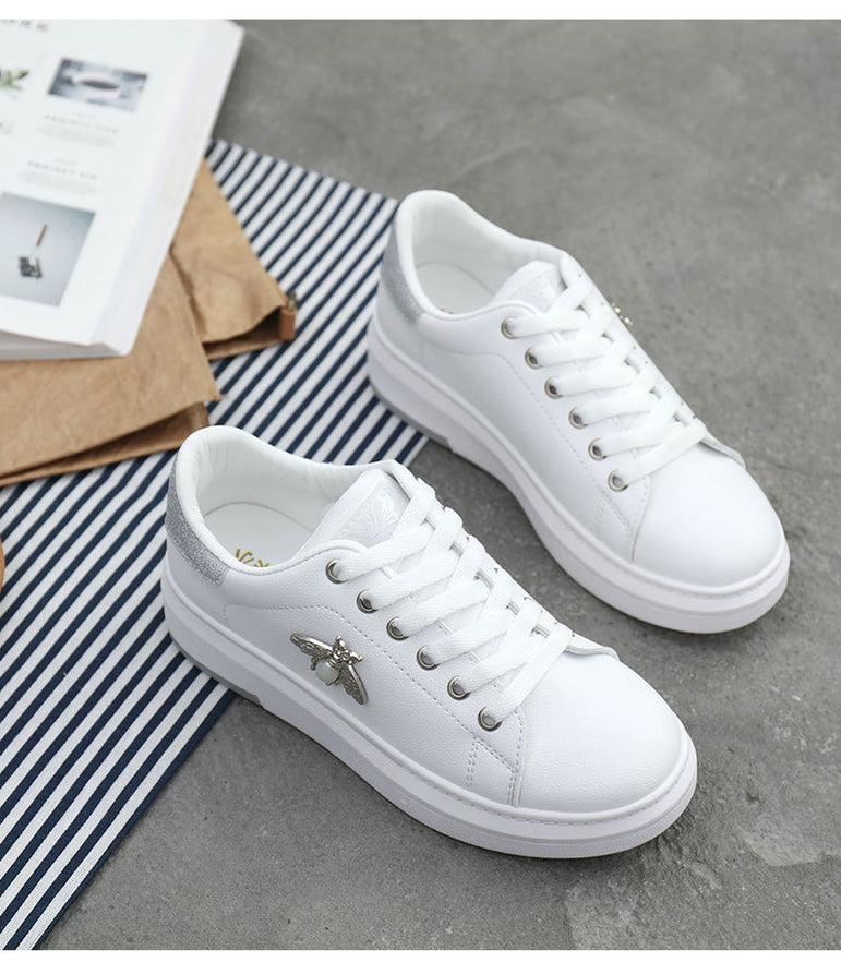 Casual Leather Platform Women Sneakers