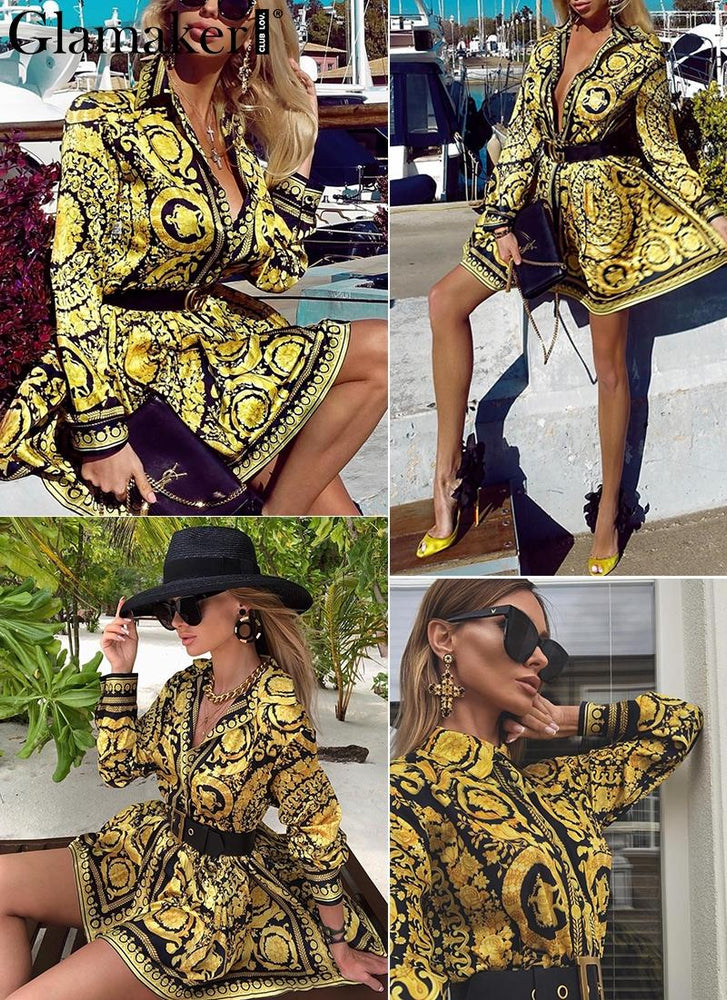 Elegant Short Blouse Vntage Dress