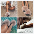 Casual Vogue Fox Fur Fur Slides Slippers