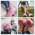 Casual Vogue Fox Fur Fur Slides Slippers