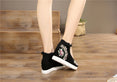 Vintage Women Canvas Increasing Height Ankle Strap Heels