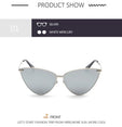 Cat Eye Retro Vintage Mirror Women Sun Glasses
