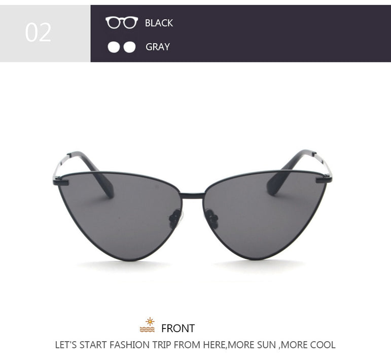 Cat Eye Retro Vintage Mirror Women Sun Glasses