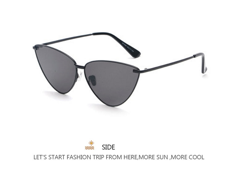 Cat Eye Retro Vintage Mirror Women Sun Glasses
