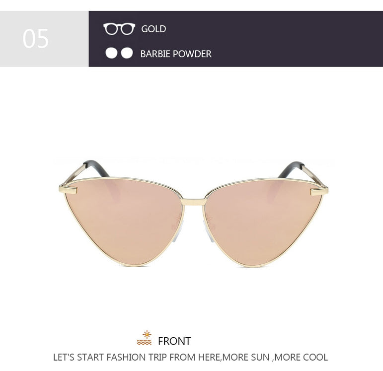 Cat Eye Retro Vintage Mirror Women Sun Glasses