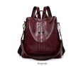 Leather Vintage Women Shoulder Mochila Backpack