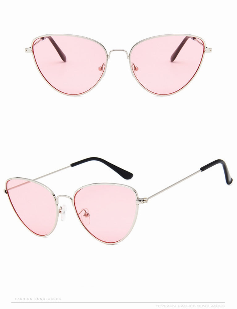 Metal Frame Vintage Cat Eye Sunglasses