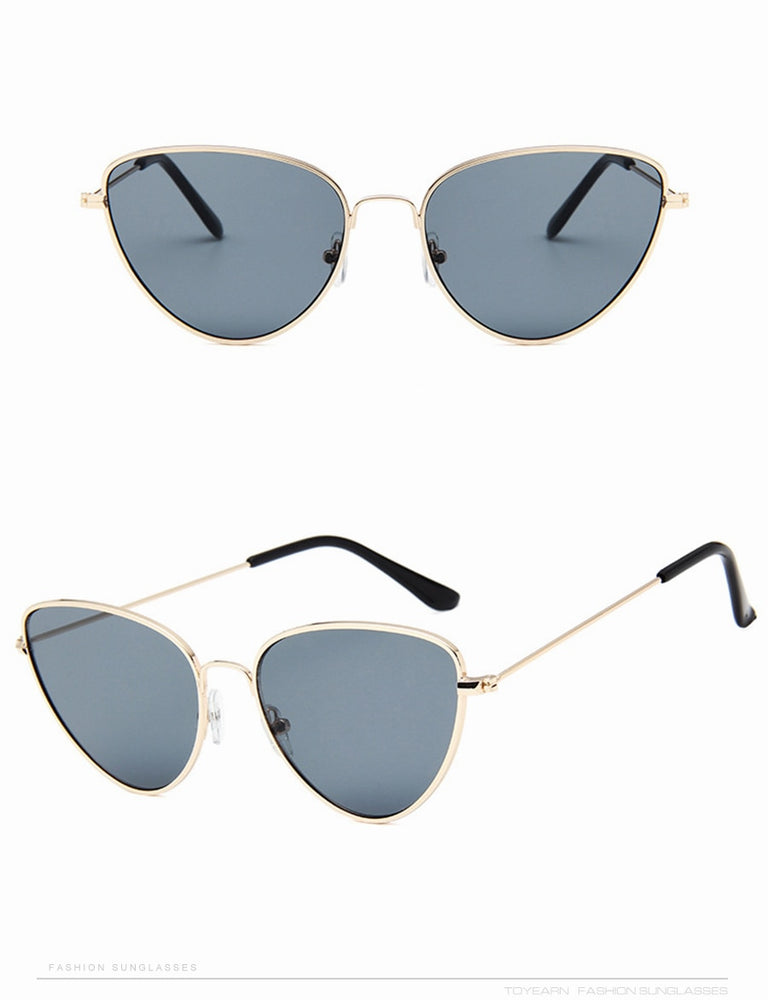 Metal Frame Vintage Cat Eye Sunglasses