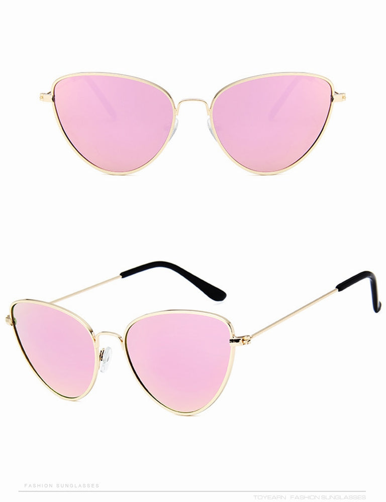 Metal Frame Vintage Cat Eye Sunglasses