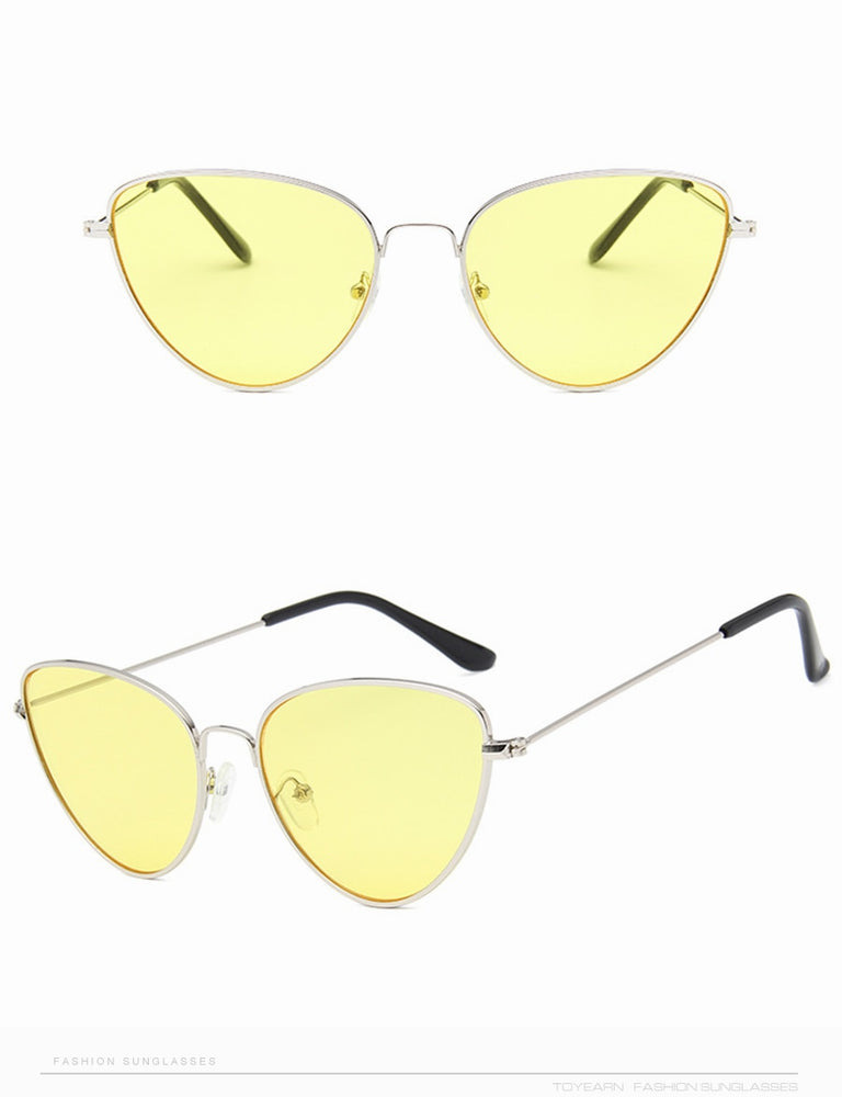 Metal Frame Vintage Cat Eye Sunglasses