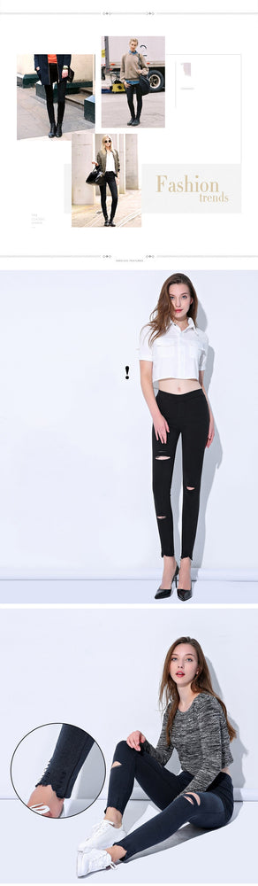 High Waist Skinny Denim Pencil Pants