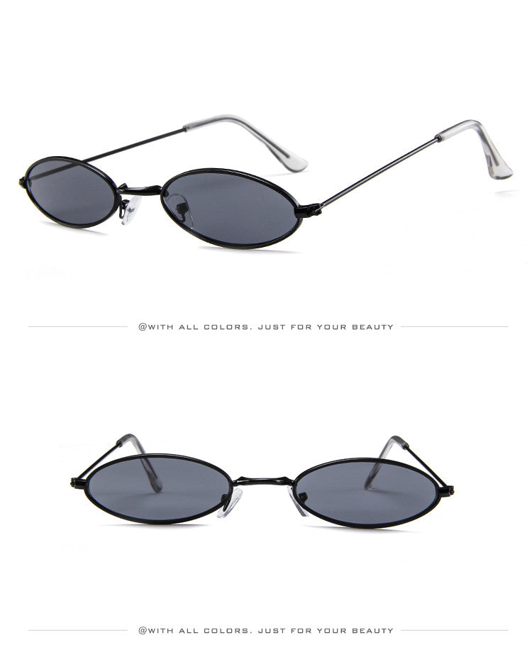 Retro Metal Frame Vintage Oval Sunglasses