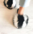 Real Fur Slides Female Indoor Women Fox Fur Slippers