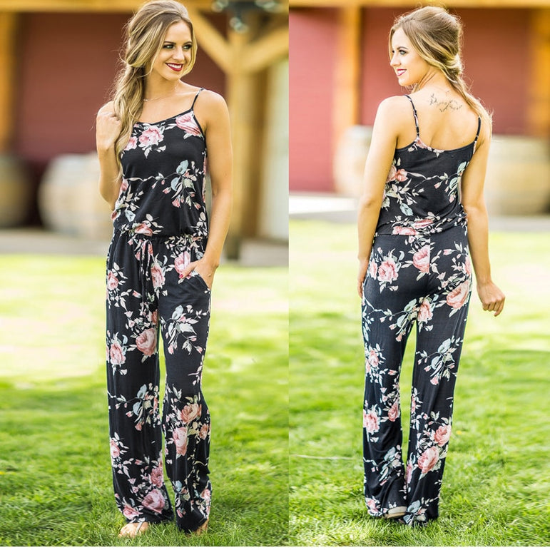 Rompers Boho Style Floral Print Jumpsuit