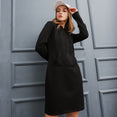 Casual Warm Hooded Long Sleeved Dress