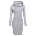 Casual Warm Hooded Long Sleeved Dress