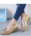 Leather Breathable Ballerina Ladies Shoes