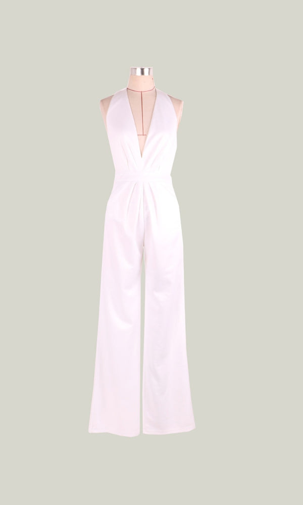 Chic Women Long Wide Leg Jumpsuit