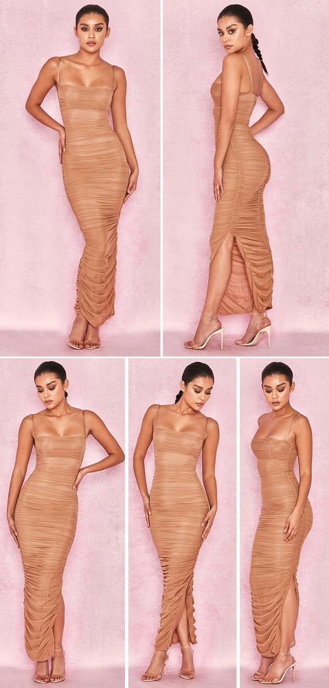 Elegant Strapless Sheer Club Wear Party Dress