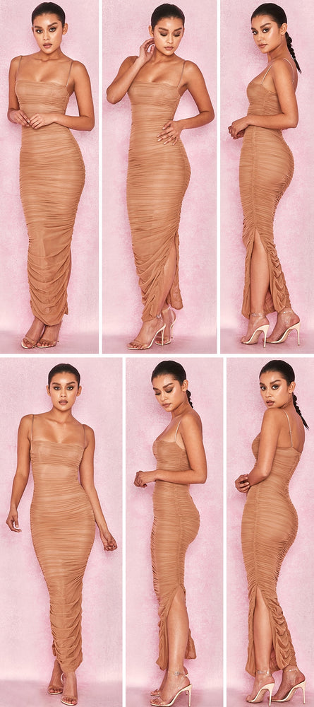 Elegant Strapless Sheer Club Wear Party Dress