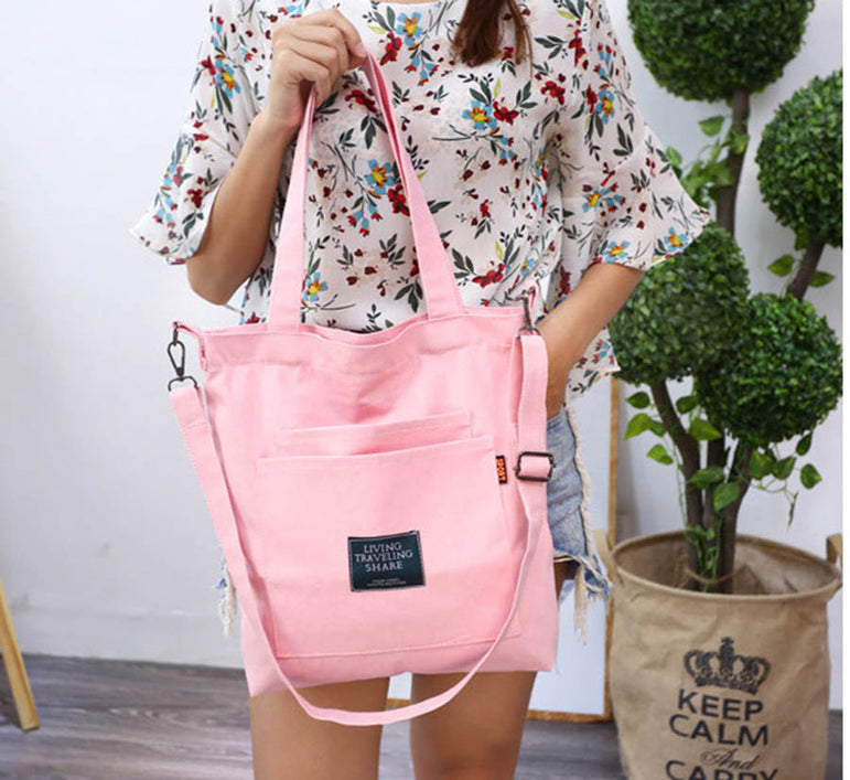 Canvas Vintage Zipper Flap Women Handbags