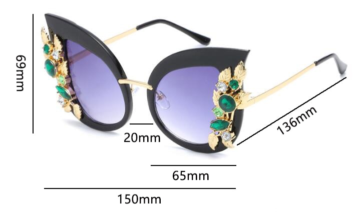 Luxury Cat Eye Diamond Sunglasses