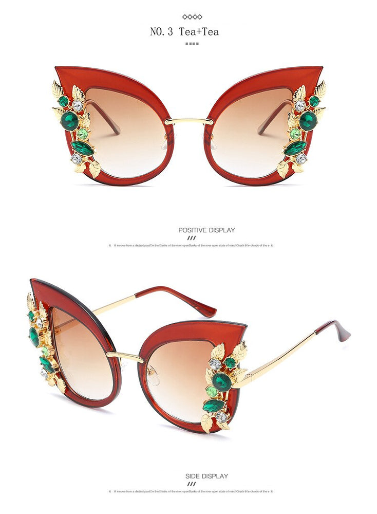 Luxury Cat Eye Diamond Sunglasses