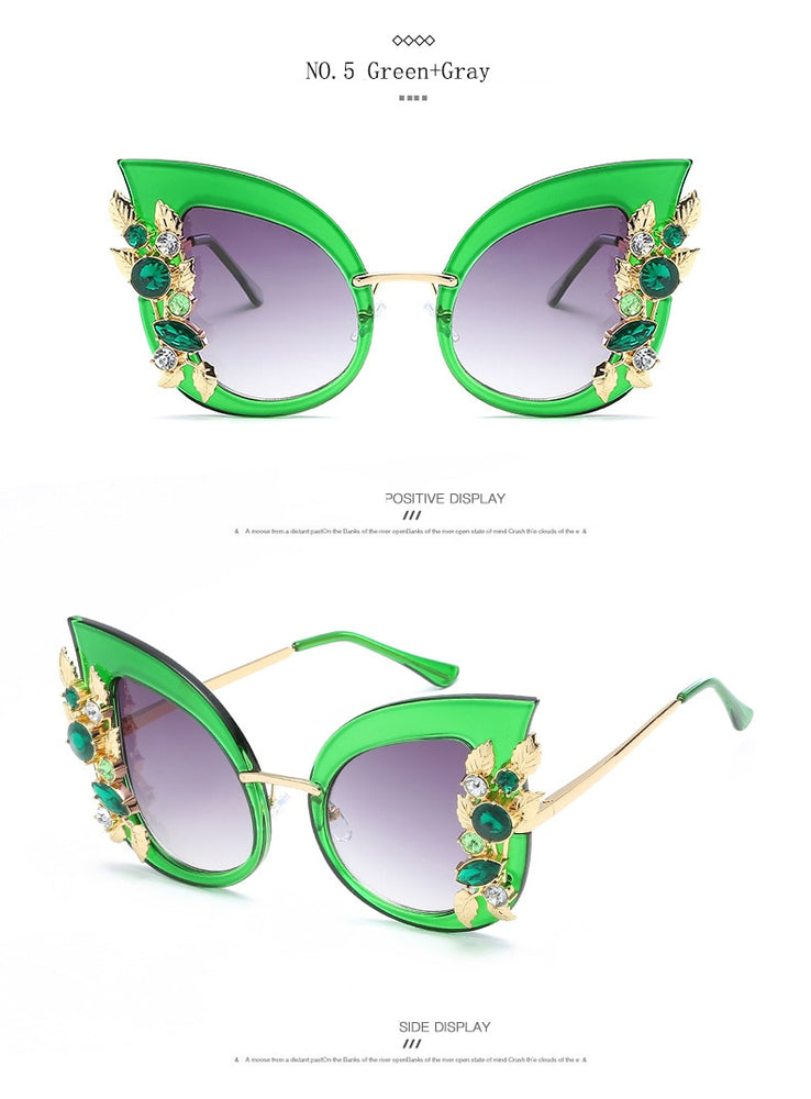 Luxury Cat Eye Diamond Sunglasses