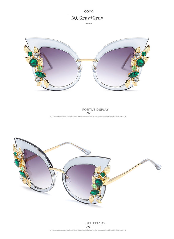 Luxury Cat Eye Diamond Sunglasses