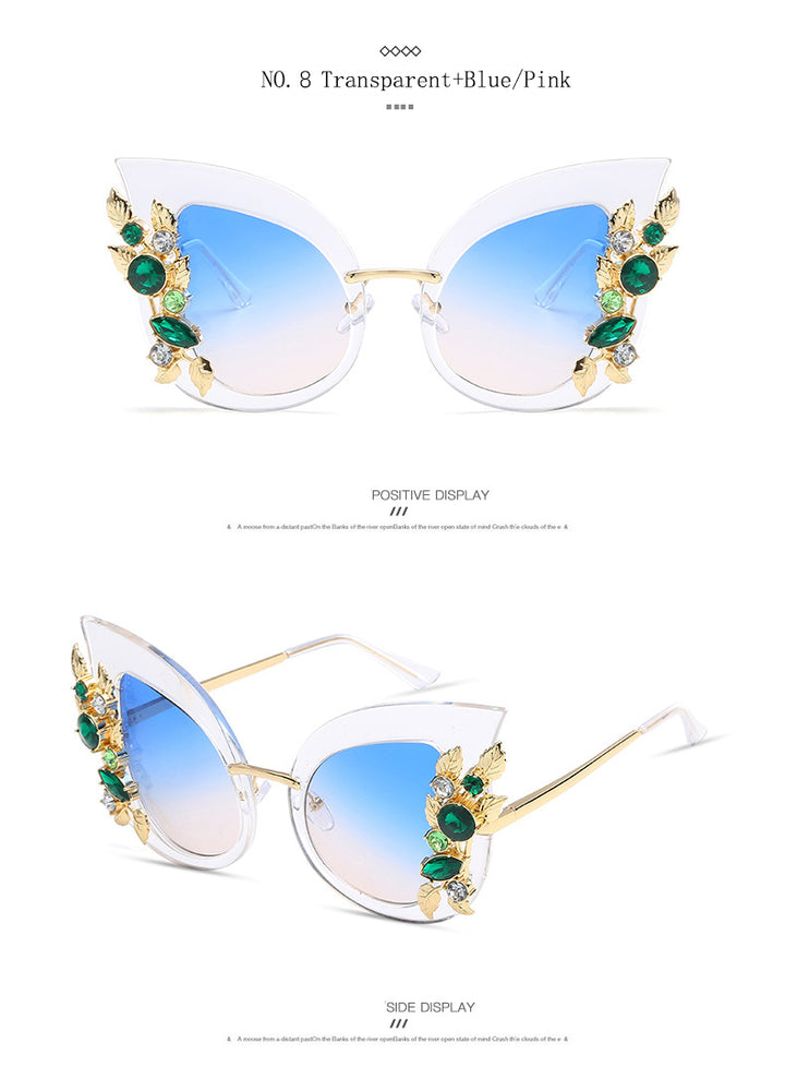 Luxury Cat Eye Diamond Sunglasses