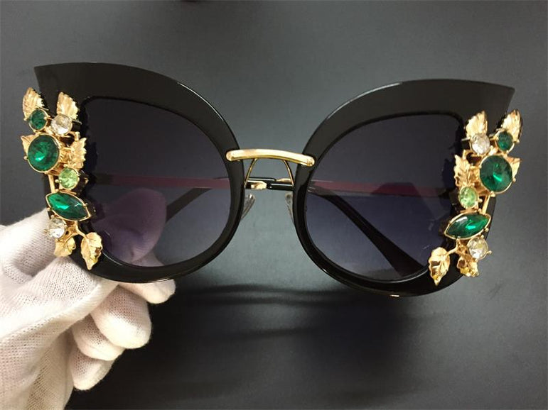 Luxury Cat Eye Diamond Sunglasses