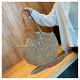 Casual Rattan Women Shoulder Circle Straw Handbags